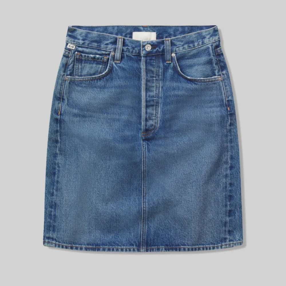 Citizens of humanity Blue Denim Skirt Etta Pencil Skirt